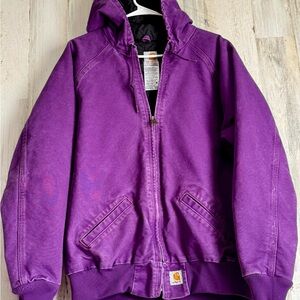 Carhartt 14806 Women’s Purple Hooded Jacket Size Lg sku 3150 NICE